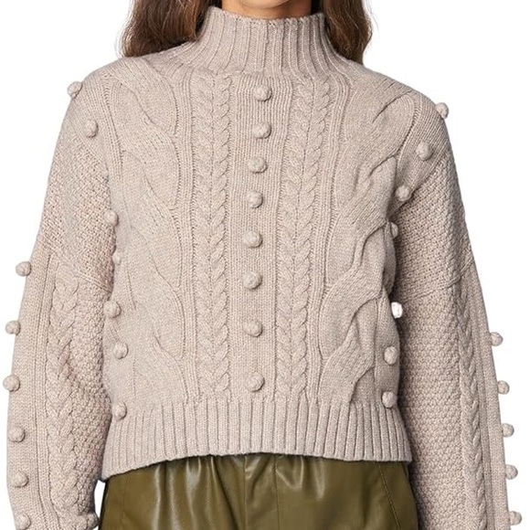 (A9) BLANK NYC Bare with Me Turtleneck Sweater with Balloon Sleeves, Sz M, NWT - Picture 7 of 7